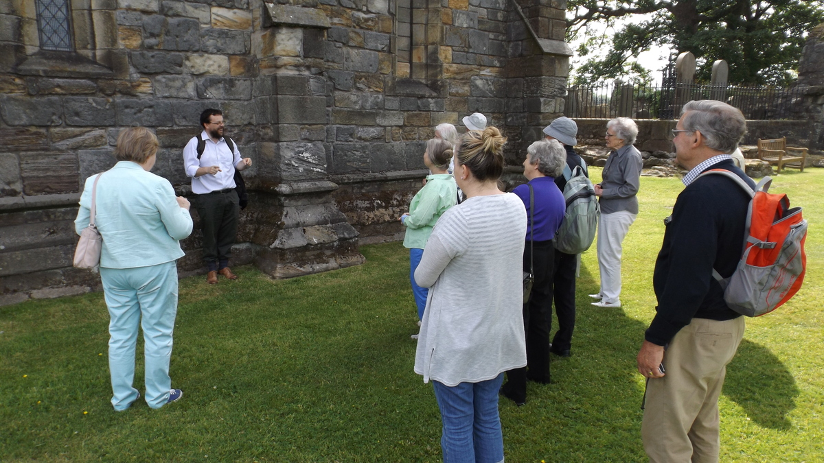 Our members at Cambuskenneth Abbey.